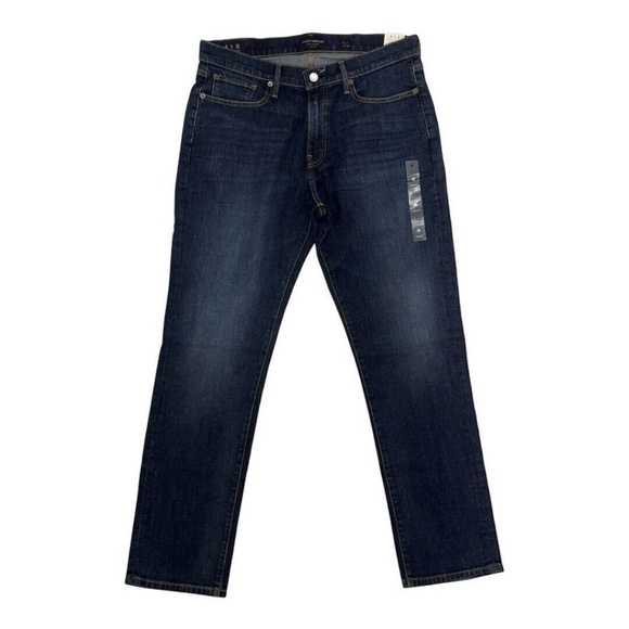 Lucky Brand 410 Jeans Men’s 34X32 Athletic Slim Pants Straight Leg Dark Blue NWT - Picture 1 of 8